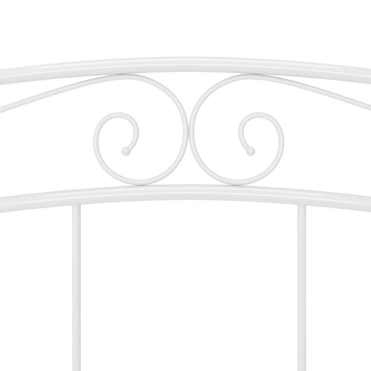 BETT mit Kopf- und Fußteil, 160/200 cm, 32,5 cm Hoch, aus Metall, in Weiß - Weiß, Metall - vidaXL