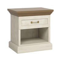 NACHTTISCH Royal Pinie skandinavisch / weiß / Wildeiche 57 / 44,8 / 51,2cm - Eichefarben/Weiß, Holz/Holzwerkstoff (57/51.2/44.8cm) - Feldmann-Wohnen