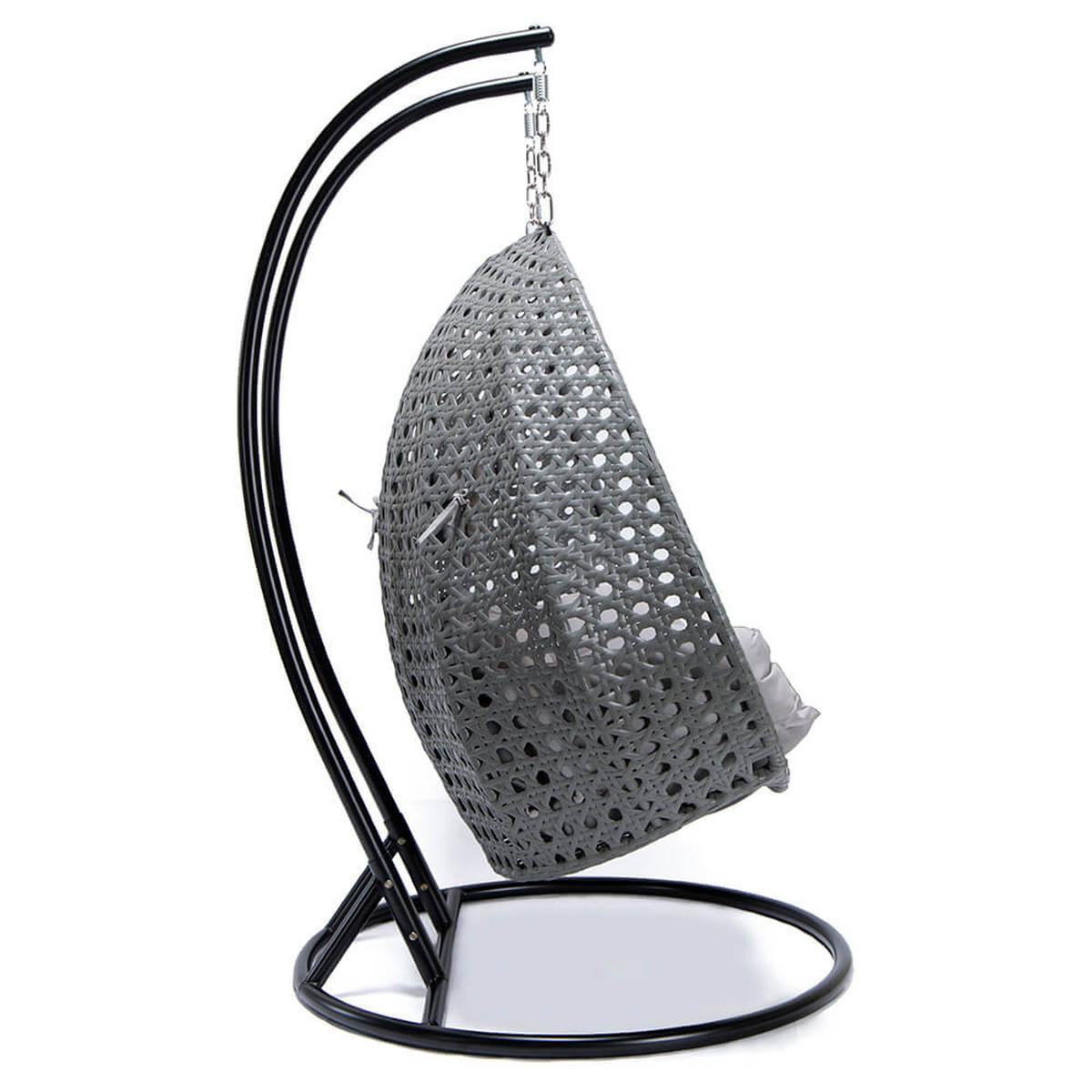 HÄNGESESSEL TWIN - Farbe: Grau, Ausstattung: Pure - Grau, Kunststoff (145/126/74cm) - Home Deluxe