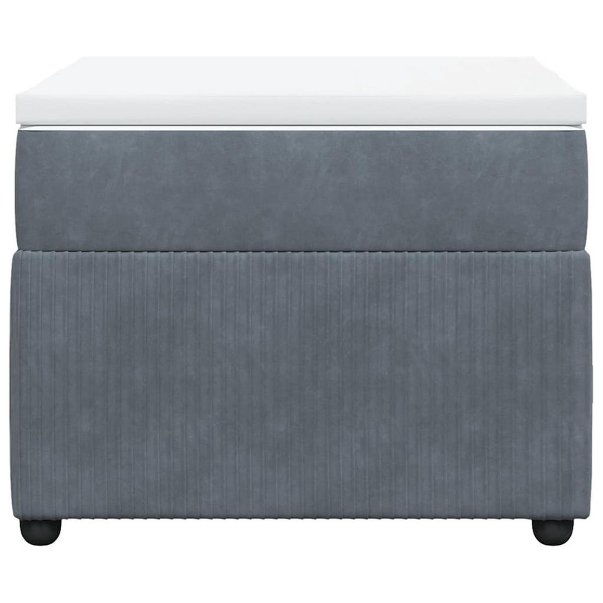 BOXSPRINGBETT 100/200 Cm Grau Samt - Grau, Textil (100/200cm) - vidaXL