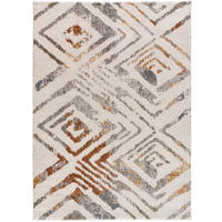 WEBTEPPICH Weiß Picasso 120/170 cm - Rostfarben/Multicolor, Naturmaterialien/Textil (120/170cm) - Atticgo