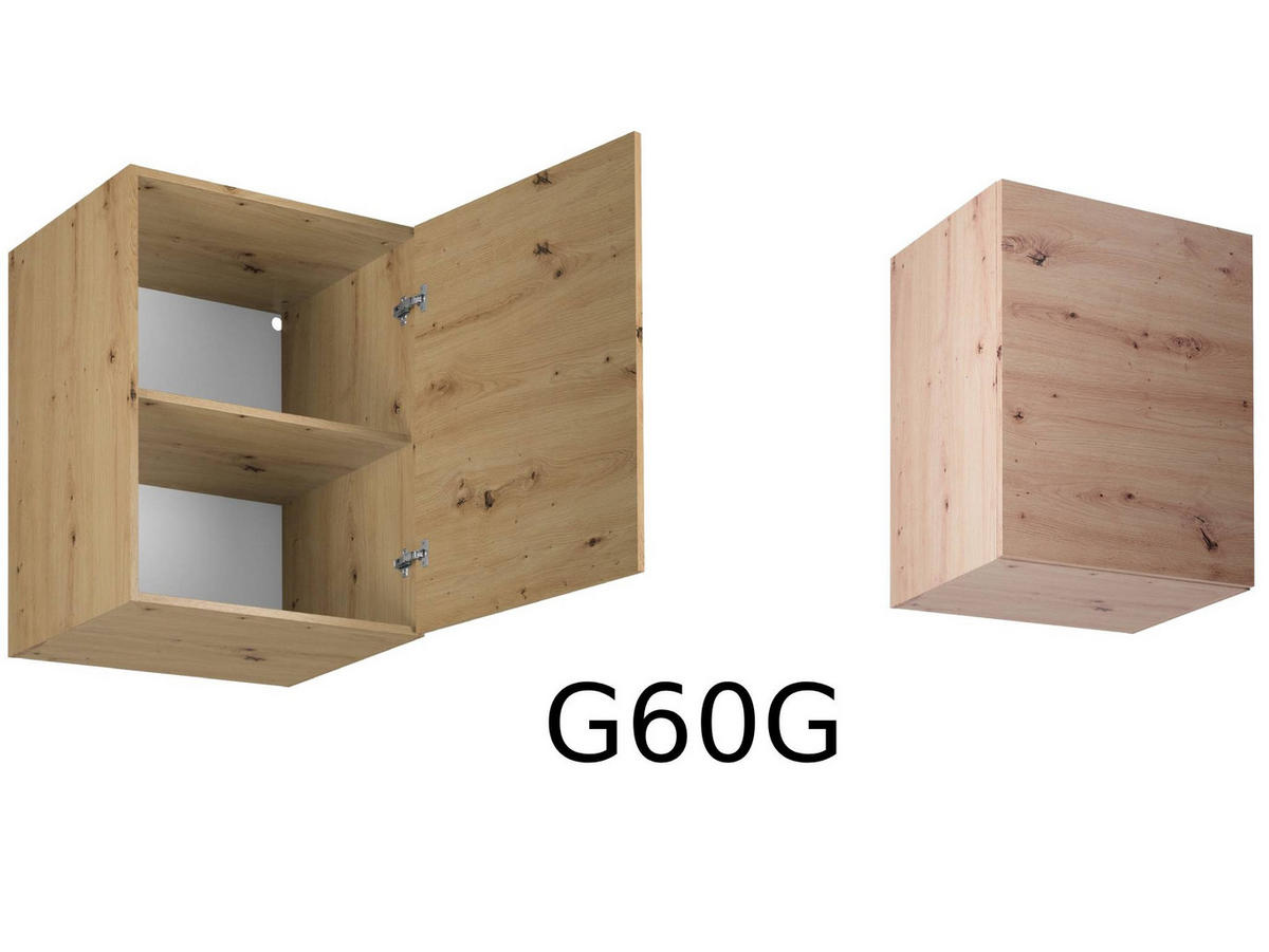 KÜCHENZEILE 440 cm - Langen KL8-M440 in Artisan Eiche - Schwarz/Eiche Artisan, Holz/Metall (440/248/58cm)