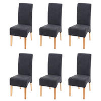 ESSZIMMERSTUHL Anthrazit 6er-Set - Dunkelgrau/Anthrazit, Textil (44/100/56cm) - MCW
