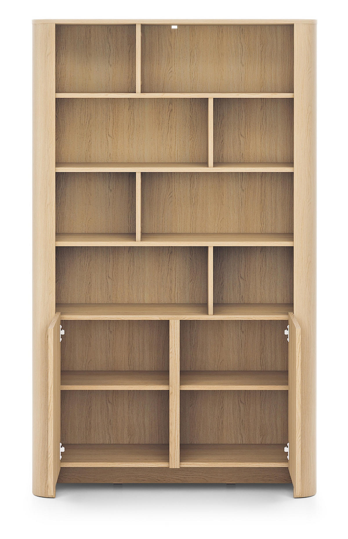 BÜROREGAL 100 cm 2 Türen Mezzano, Eiche Vicenza - Eichefarben, Holz (103/170/39cm) - Emporius