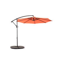 AMPELSCHIRM aus Stahl 294x294x250 cm in Orange mit Kurbel & Neigefunktion - Orange, Metall (294/294cm) - Modfu