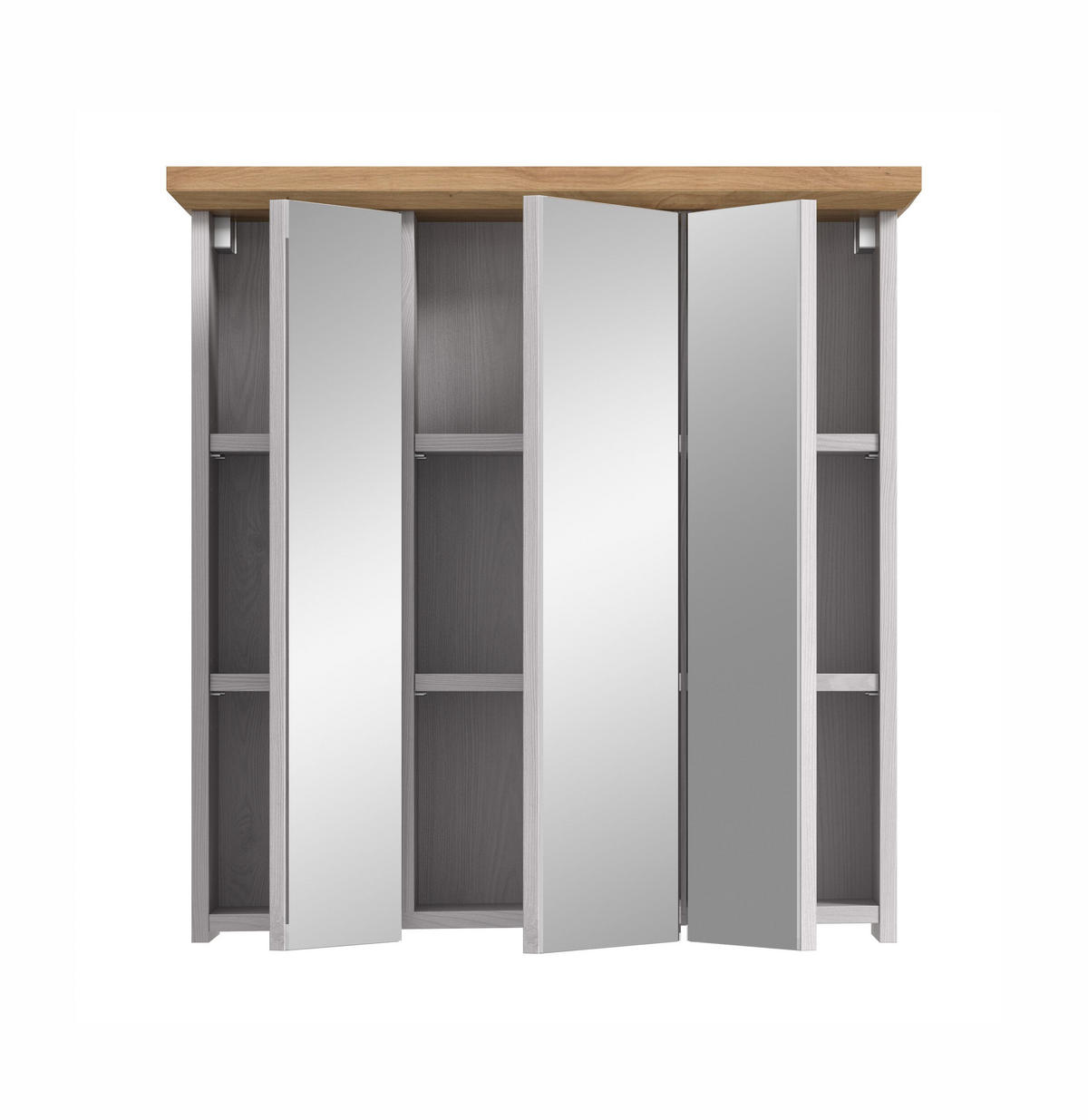 SPIEGELSCHRANK Siena (B/H/T: ca. 69/71/21 cm) in Sibiu Lärche Nachbildung/Sibiu Lärche Nachbildung - Lärchefarben, Holzwerkstoff (69/71/21cm)