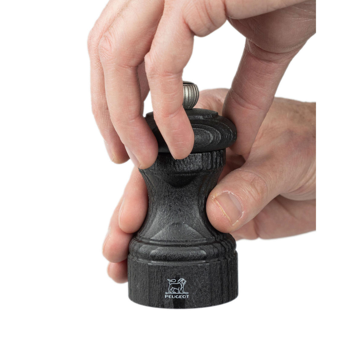 PFEFFERMÜHLE Bistro Nature Black 10cm Buchenholz Schwarz Stahlmahlwerk - Schwarz, Holz (5.3/10/5.3cm) - PEUGEOT