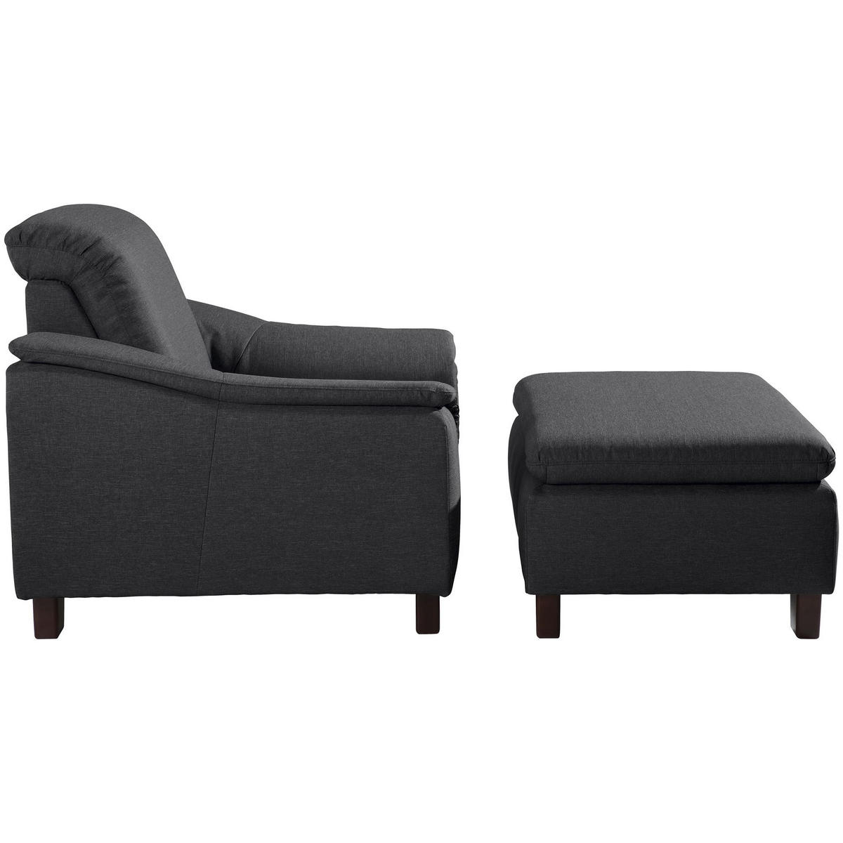 POLSTERSESSEL Kaylil Flachgewebe graphit - Graphitfarben, Kunststoff (87/82/100cm) - 58aufmkessel