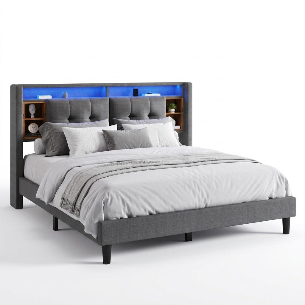 Meubliv Bett Grau 160x200 cm