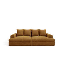 SOFA 4-Sitzer Cord Gelb senf - Currygelb, Textil (167/42/272cm) - Furnisell
