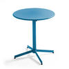GARTENTISCH , klappbar, Pazifikblau - Dunkelblau, Metall (90/50/72cm) - Oviala