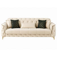 3-SITZER SOFA Sucre Creme - Bordeaux, Holzwerkstoff/Kunststoff (233/83/95cm)