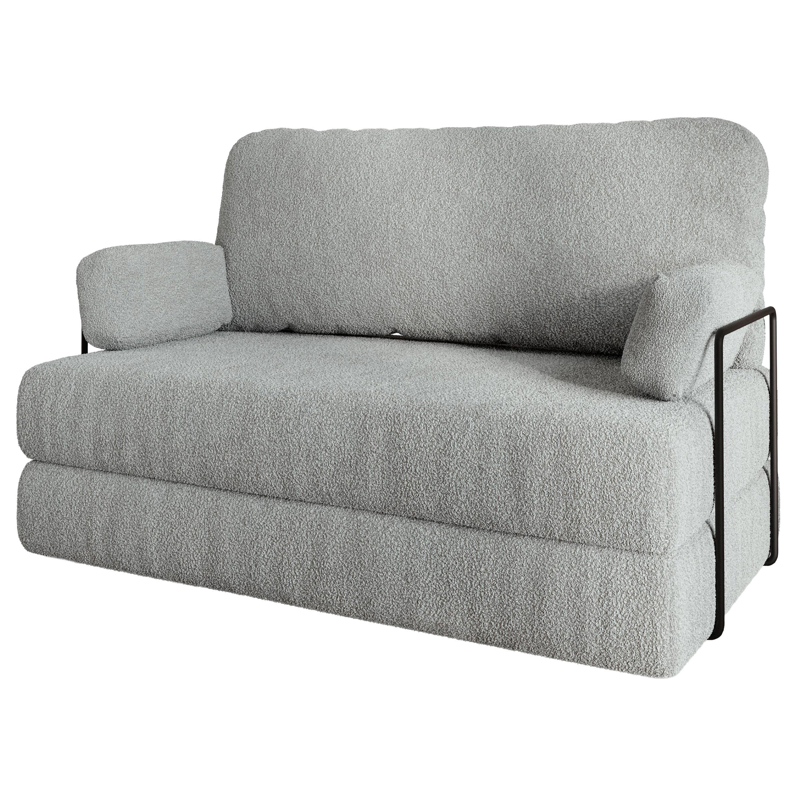 Masseno Bettsofa Hellgrau 140x86x60 cm