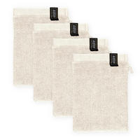 WASCHANDSCHUH BAUMWOLLE SENSE 4ER SET - Creme, Textil (16/21cm) - Schöner Wohnen