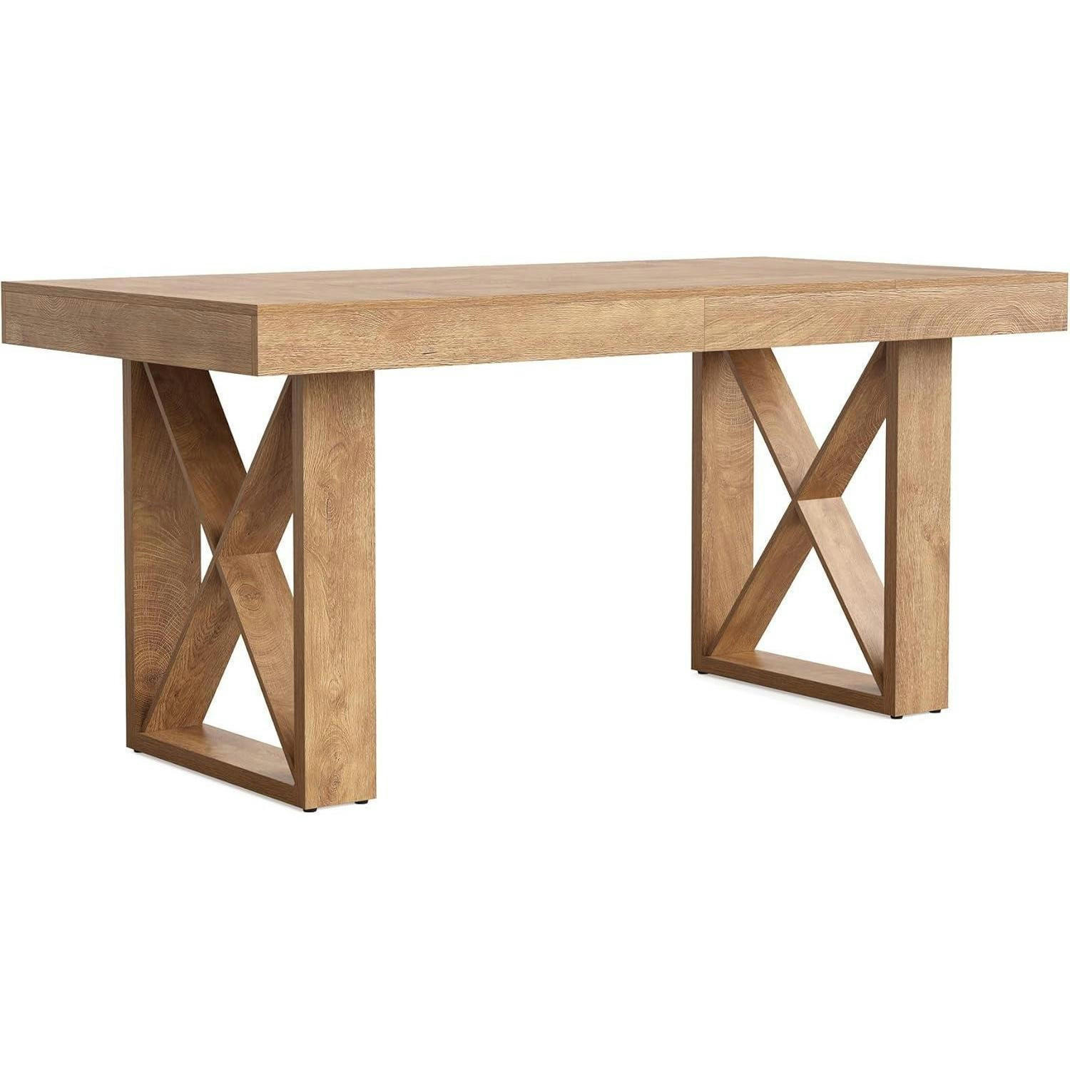 SCHREIBTISCH 160 x 80 x 75 cm Gelbbraun - Braun, Holzwerkstoff (80/160/75cm)