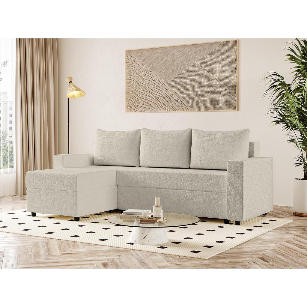 Thumbnail - Fedve Ecksofa, Beige, Textil, L-Form,L-Form, 230x146 cm, Wohnzimmer, Sofas & Couches, Wohnlandschaften, Ecksofas