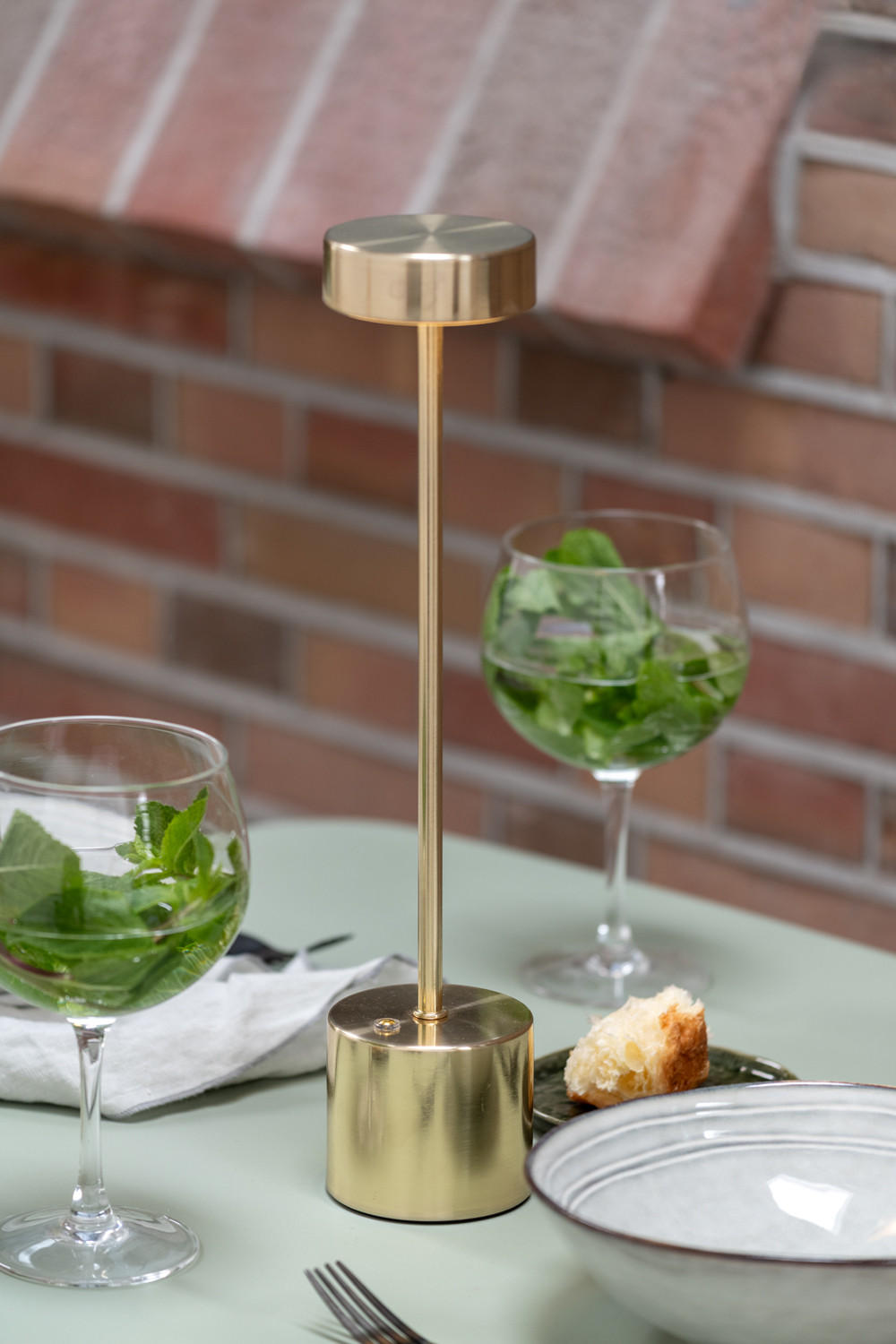 TISCHLAMPE Ganar Gold 8/8/37.5 cm - Goldfarben, Metall (8/8/37.5cm) - Leitmotiv