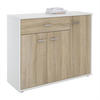 KOMMODE ESTELLE - Weiß/Sonoma Eiche, Holzwerkstoff (88/70/30cm) - CARO-Möbel
