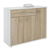 KOMMODE ESTELLE - Weiß/Sonoma Eiche, Holzwerkstoff (88/70/30cm) - CARO-Möbel