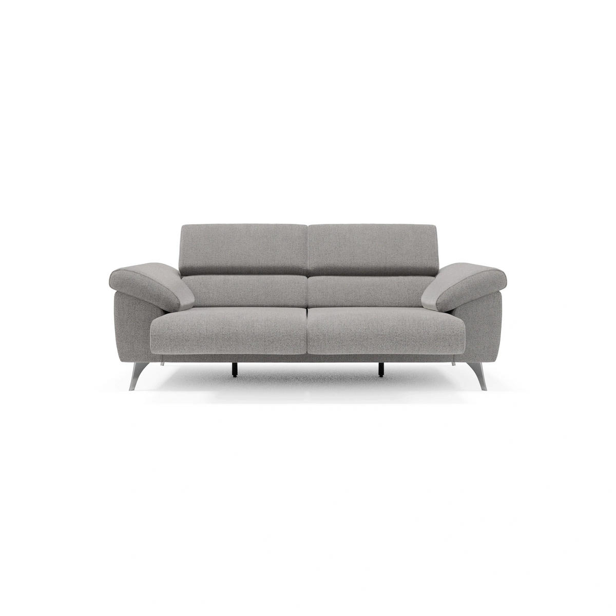 LINEARSOFA Donatello - Grau, Metall (213/76/102cm) - Divani.store