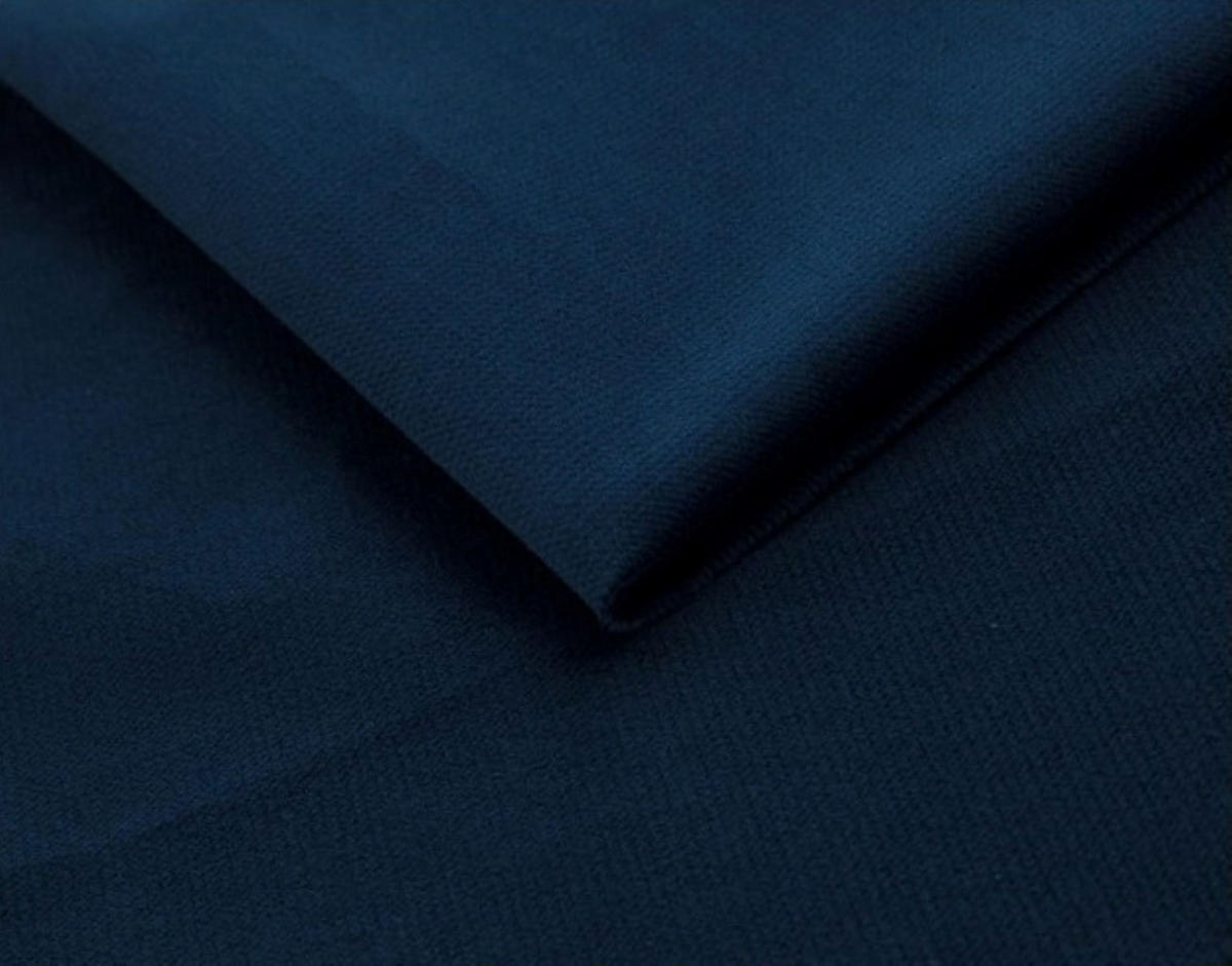 SCHLAFSOFA ARO, Sofa mit Schlaffunktion und Bettkasten, Klappsofa, Schlafcouch mit Füßen aus Naturholz, Veloursstoff, Couch in Frabe: Blau - Blau, Textil (217/100/87cm) - Sepro Meble