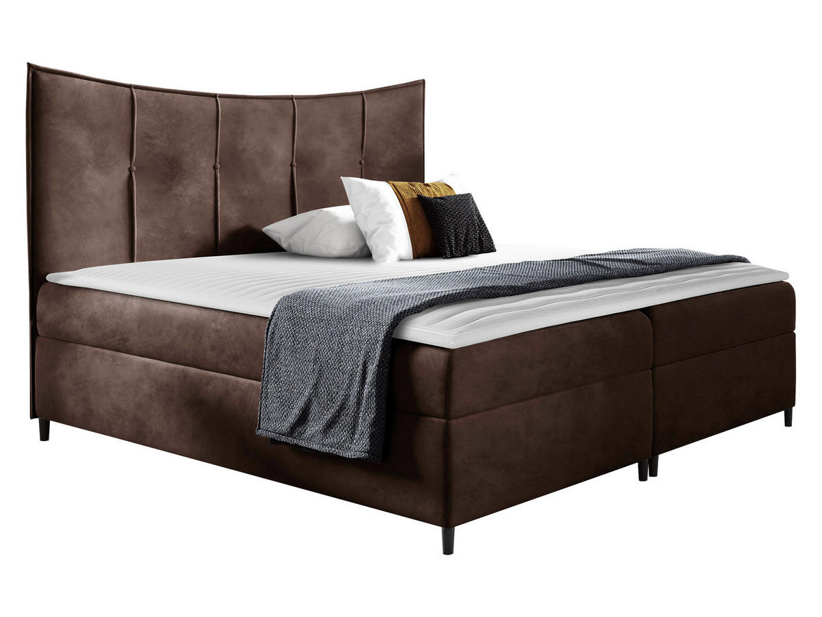 BOXBETT Bergamo - Braun, Holz (120/200cm) - MIRJAN24