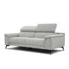 SOFA FIERO 3-Sitzer, hellgrau - Hellgrau/Schwarz, Holzwerkstoff/Textil (212/82/103cm) - Courtois Laville