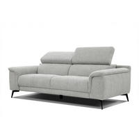 SOFA FIERO 3-Sitzer, hellgrau - Hellgrau/Schwarz, Holzwerkstoff/Textil (212/82/103cm) - Courtois Laville