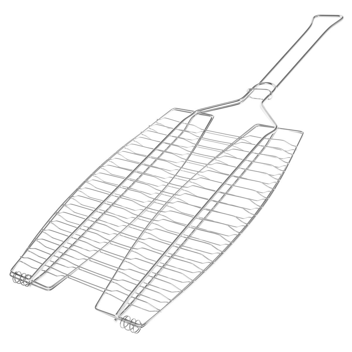 FISCHGRILLER, silber, Edelstahl - Edelstahlfarben, Metall (26.5/26.5/65cm) - bremermann