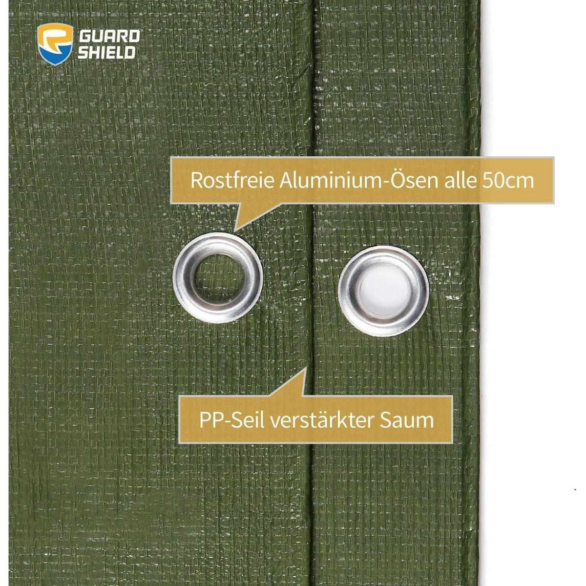 GEWEBEPLANE 4 x 8 m grün, wasserdicht 160g - Grün, Kunststoff (32/2/43cm)