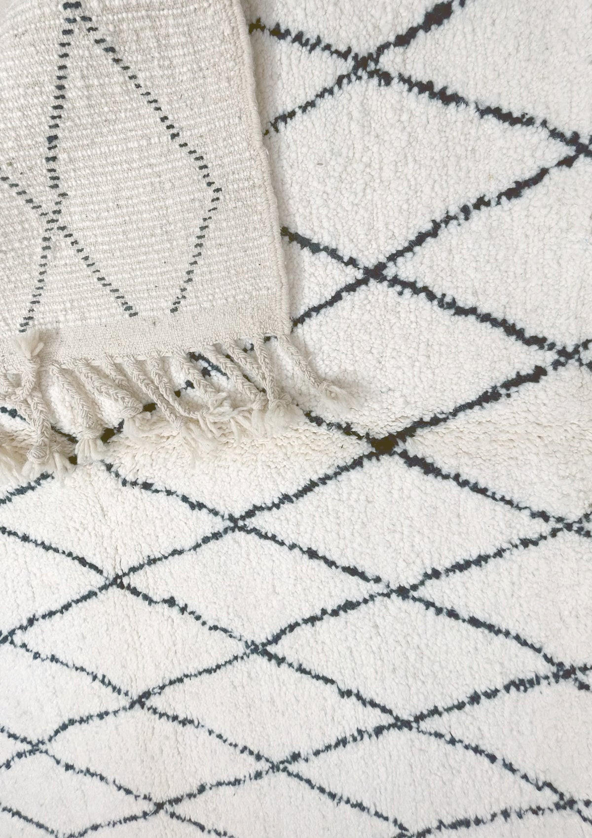 BERBERTEPPICH aus Marokko aus reiner Wolle 150x 250 cm - Beige, Naturmaterialien (150/250cm) - AFK Living