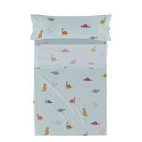 BETTWÄSCHE 2er-Set teiliges mini dinosaur 180x270 cm mehrfarbig - Multicolor, Textil (180/270cm) - Happy Friday