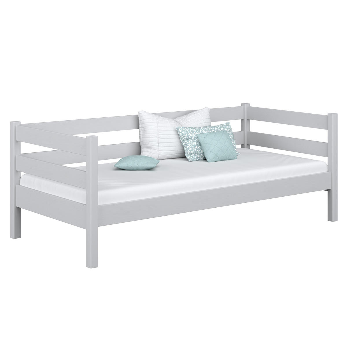 TAGESBETT Grau 80/190 - Grau, Naturmaterialien/Holz (80/190cm) - N-Wood