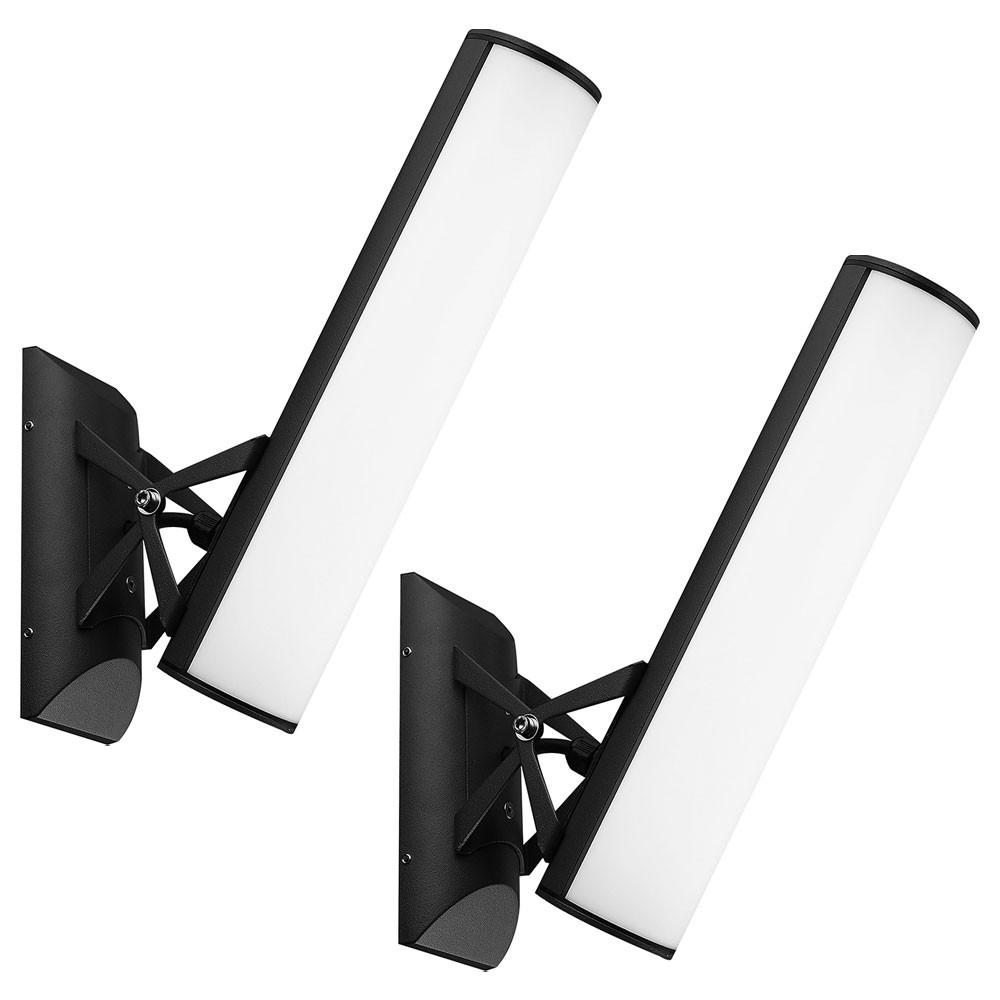 LED AUSSEN-WANDLAMPE Aluminium Grau 2er Set - Grau, Metall (6.5/32.5/32cm) - Globo Lighting