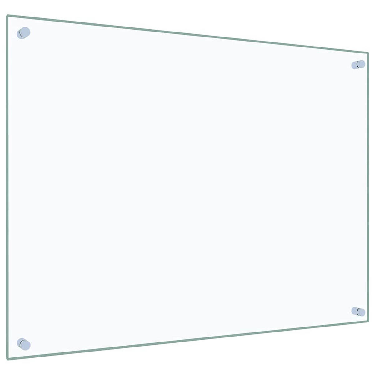 KÜCHENRÜCKWAND Glas - 80x60cm Transparent | Küche Spritzschutz Wandschutz Glasplatte - Transparent, Glas (80/60/0.6cm) - DELUKE