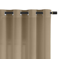 VORHANG Blickdicht beige 140/245 cm mit Ösen - Beige, Textil (140/245cm) - wometo