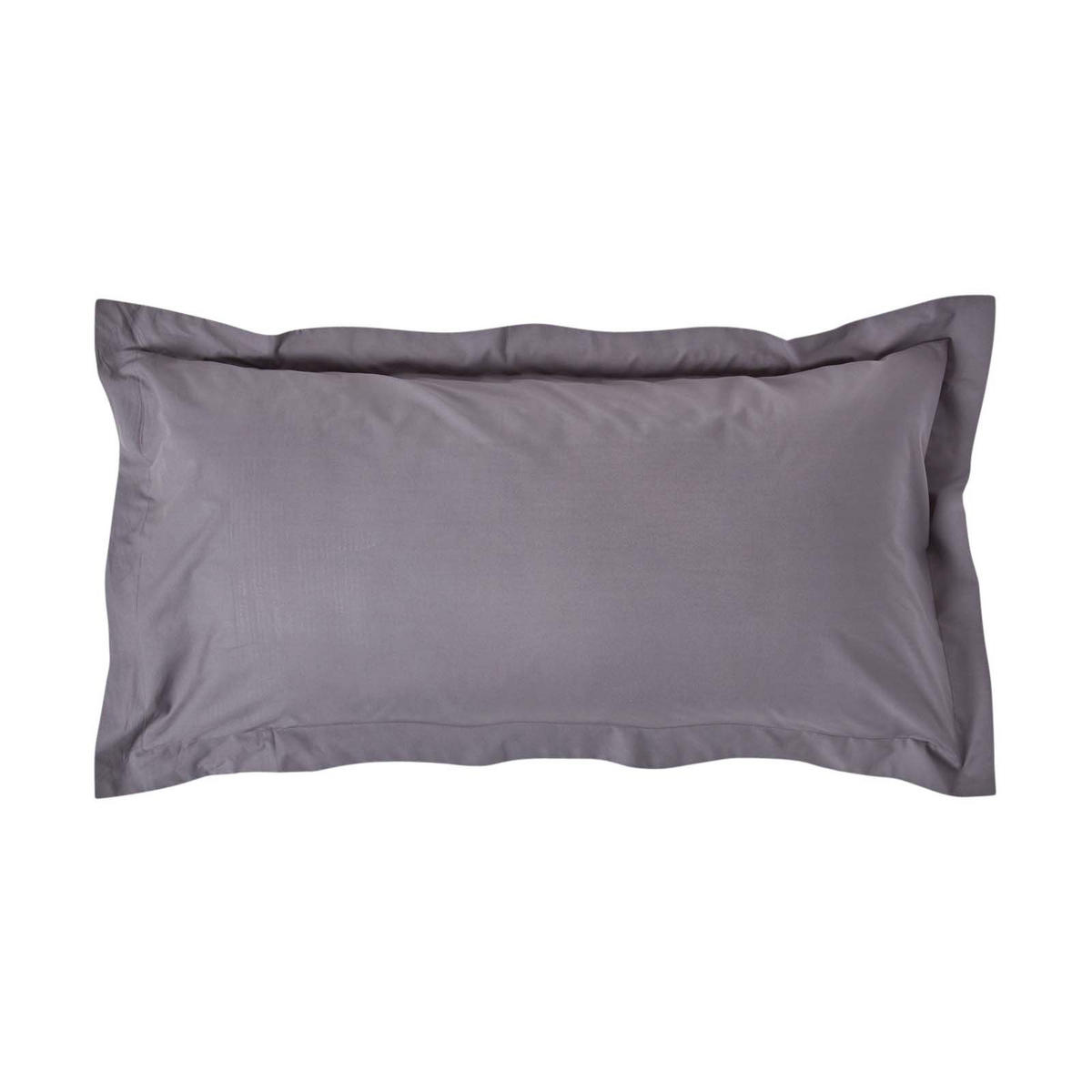 KISSENBEZUG Perkal mit Stehsaum, Fadendichte 200 - Dunkelgrau, Textil (50/90cm) - Homescapes