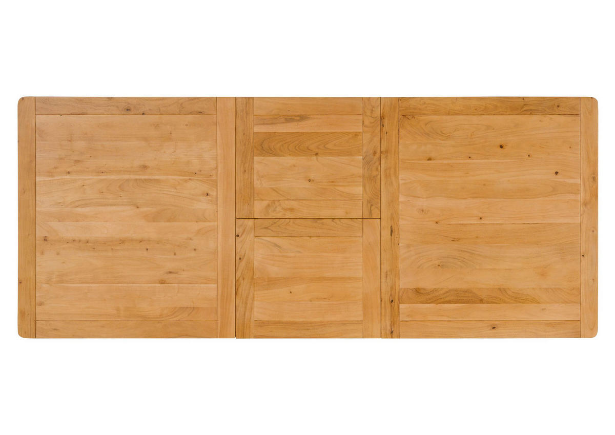 ESSTISCH ausziehbar 160-220x90x76 Akazie natur lackiert LONDON #100 - Naturfarben, Holz (160/90/76cm) - Massivmoebel24