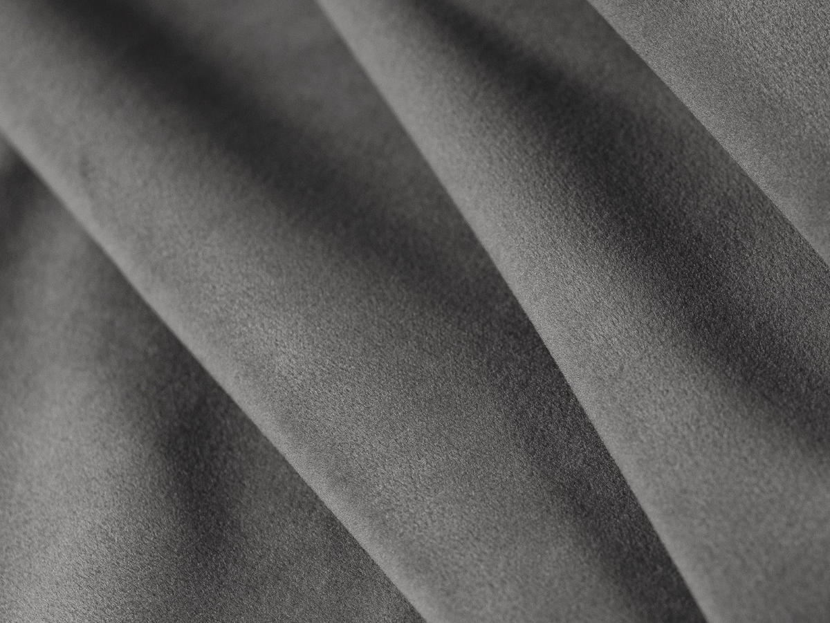 PANORAMASOFA Miley aus Samt hellgrau 5 Sitzplätze - Hellgrau, Textil (156/70/330cm) - Micadoni