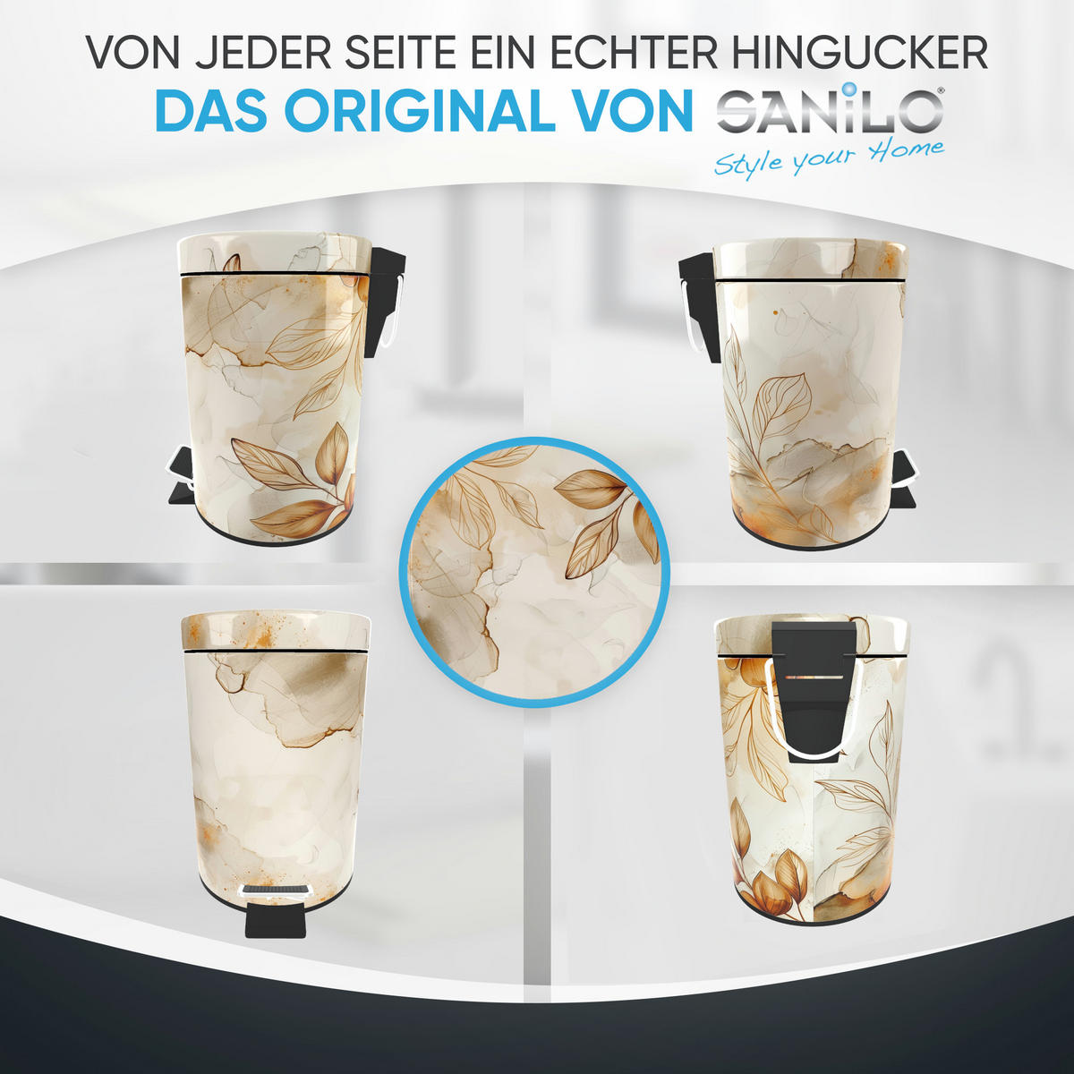 KOSMETIKEIMER Faylora - Beige/Orange, Kunststoff/Metall (17/25/25cm) - Sanilo