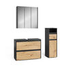 BADMÖBEL-SET Majest Anthrazit/Artisan 3 Teile - Anthrazit/Hellgrau, Holzwerkstoff (30.2/96.3/30cm) - Vicco