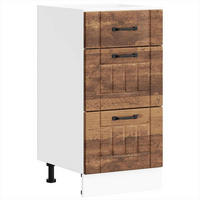 KÜCHENUNTERSCHRANK Maro Altholz-Optik 40x46x81,5 cm - Zwetschgeholzfarben, Holz (40/81.5/46cm) - DELUKE