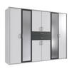 KLEIDERSCHRANK Diver Premium weiß / graphit 270 / 58 / 207cm - Graphitfarben/Weiß, Holz/Holzwerkstoff (270/207/58cm) - Wimex
