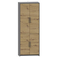 BÜCHERREGAL ALTIVO REG 70 4D Anthrazit Grau-Artisan Eiche 36/35,9/183,5 cm - Anthrazit/Eiche Artisan, Holzwerkstoff (68.8/183.5/35.9cm) - Matkam Möbel