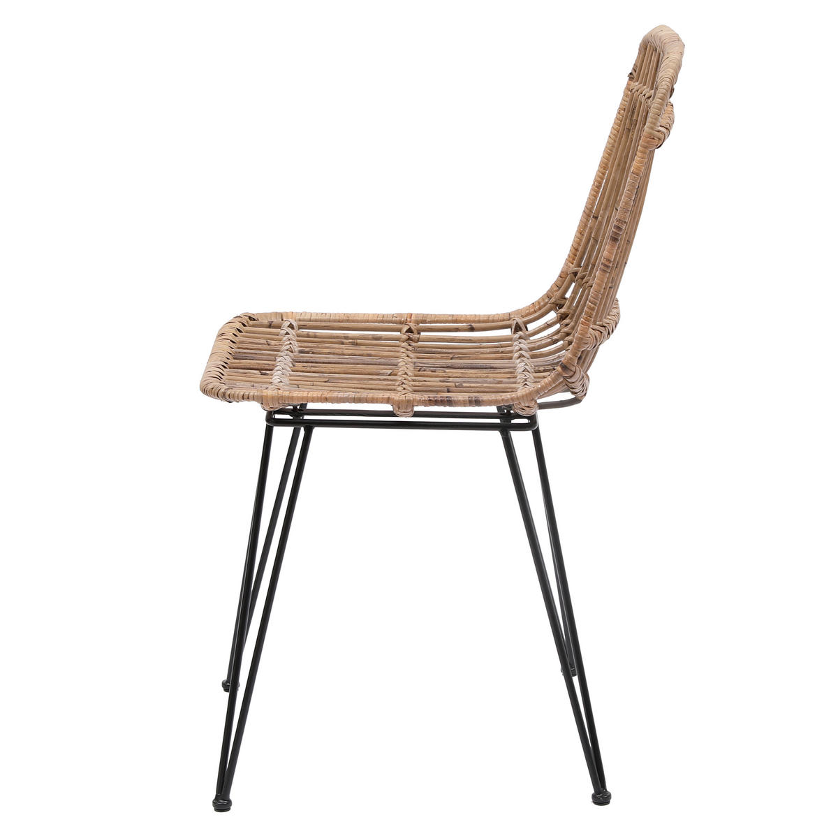 STUHL 2er-Set Rattan Braun - Braun, Holz (42/82/46cm) - Nordlys