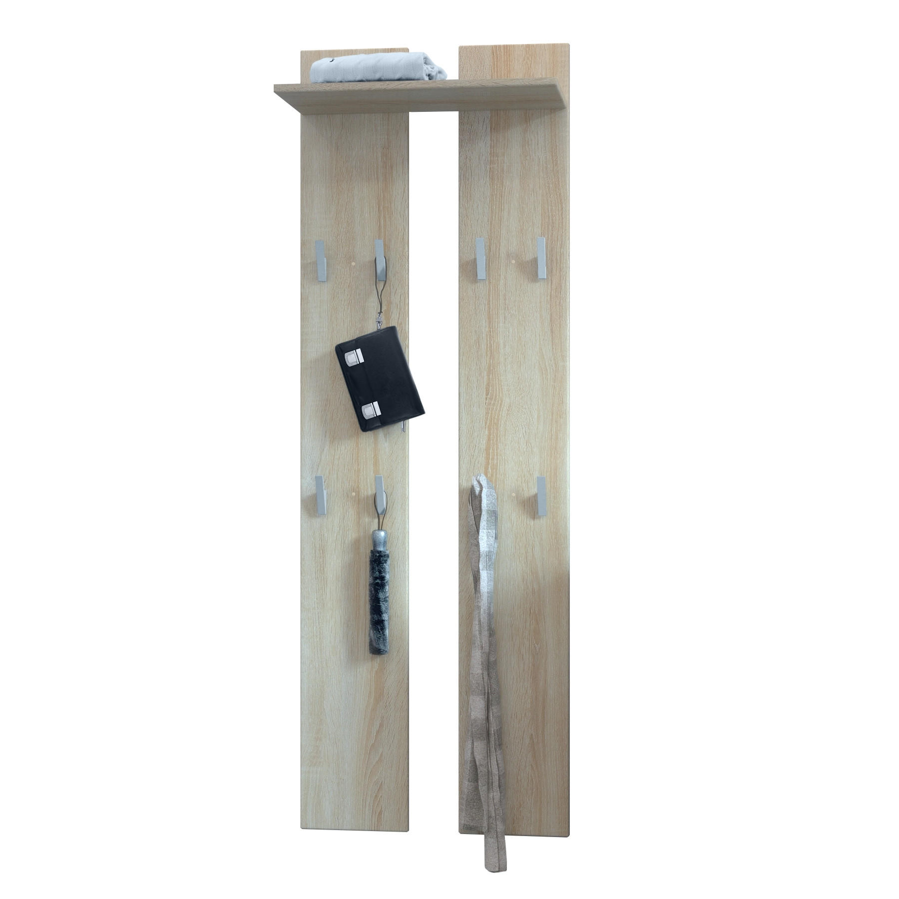 GARDEROBENPANEEL Wandpaneel Eiche sägerau - Eiche San Remo, Holzwerkstoff (57/170/20cm) - Vladon