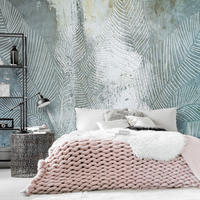 VLIESTAPETE Blau 250/175 cm - Blau/Grau, Textil (250/1cm) - KUNSTLOFT