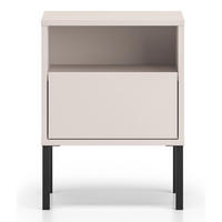 NACHTTISCH Barnee Kaschmir 40 cm - Taupe/Schwarz, Holzwerkstoff (40/53/34cm) - Selsey