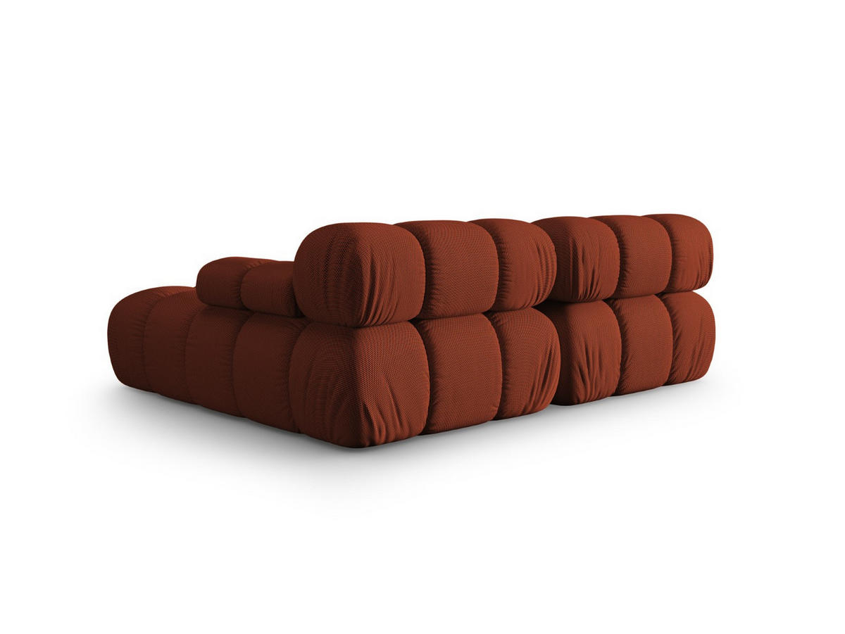 ECKSOFA modular rechts Bellis aus 3D-Stoff ziegelstein 3 Sitzplätze - Orange, Textil (155/188cm) - Micadoni