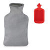 WÄRMFLASCHE - Rot, Kunststoff/Textil (19/35/4.5cm) - Relaxdays